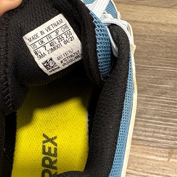 Adidas Women’s Sneakers in Blue and Neon Yellow - Picture 2 of 7